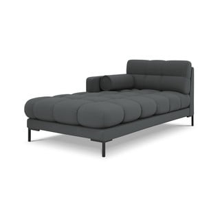 Șezlong divan cu cotieră pe partea stângă Cosmopolitan Design Bali, gri închis