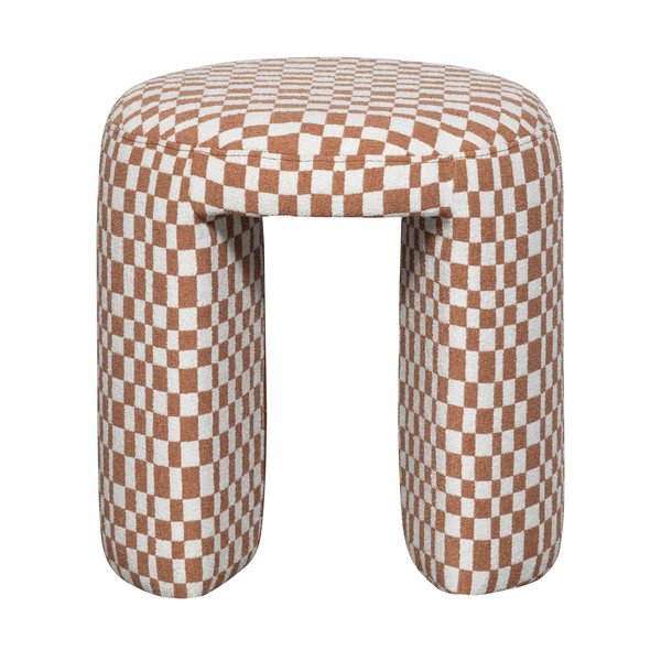 Scaun tip taburet portocaliu tapițat Charlie – WOOOD