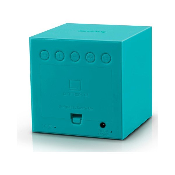 Ceas deșteptător cu LED Gingko Gravity Cube, turcoaz-image-4