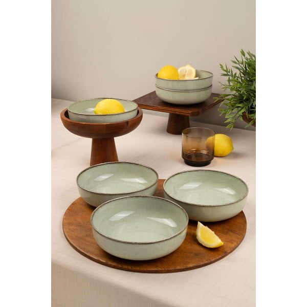Boluri mici verde-deschis 6 buc. din porțelan 75 ml – Hermia-image-1