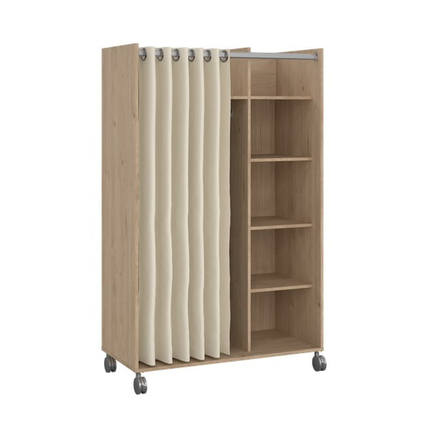 Șifonier bej/cu  aspect de lemn de stejar 100x160 cm Kit – Tvilum-image-1