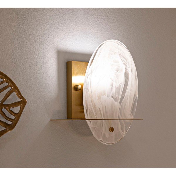 Aplică de perete aurie din sticlă Portlan – Mauro Ferretti-image-1