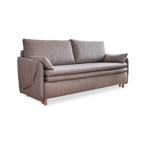 Canapea maro deschis extensibilă 207 cm Simon – Miuform