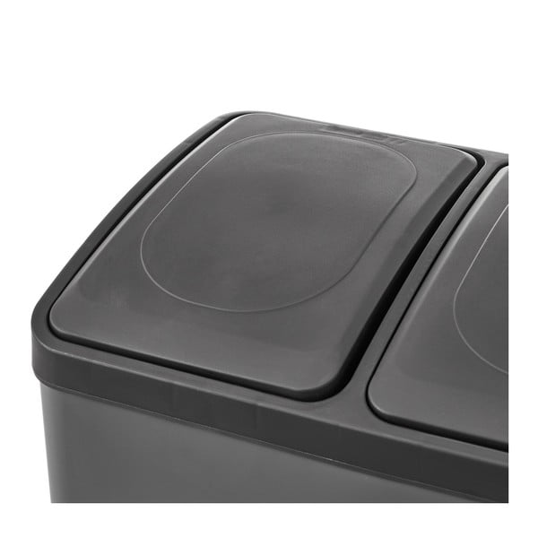 Coș de gunoi de reciclat/cu pedală din oțel inoxidabil 30 l Litros – Casa Selección-image-3