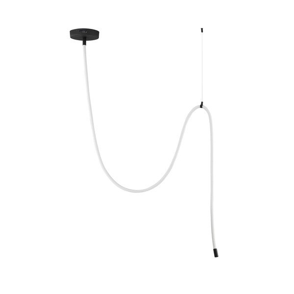 Lustră albă/negru-mat LED cu intensitate reglabilă din oțel Ilane – Nova Luce