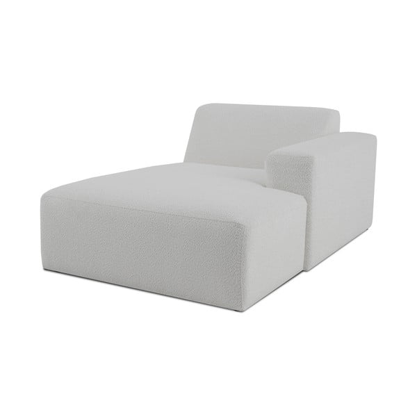 Modul pentru canapea alb cu tapițerie din stofă bouclé (cu colț pe partea dreaptă) Roxy – Scandic-image-1