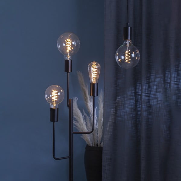 Bec LED/cu filament E27, cu lumină caldă și intensitate reglabilă 4 W Spiral Filament – Star Trading-image-2