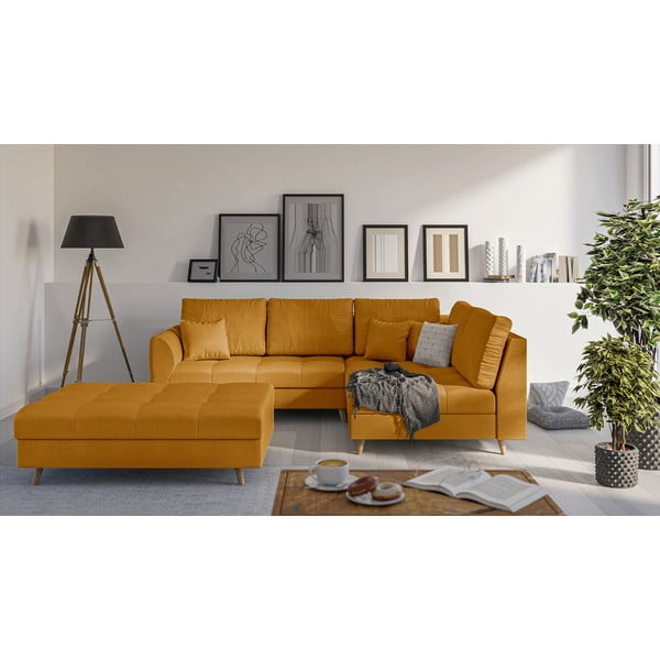 Taburet galben muștar Ariella – Ropez-image-1