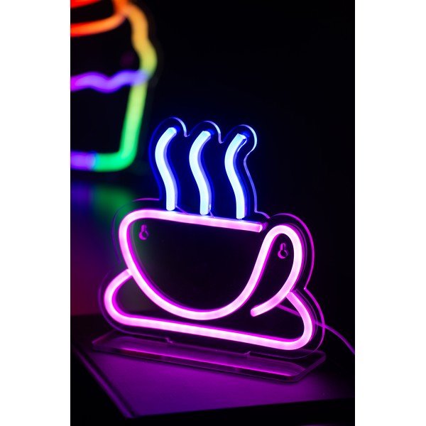 Decorațiune luminoasă neon roz LED 5 W Coffee – Leitmotiv-image-1