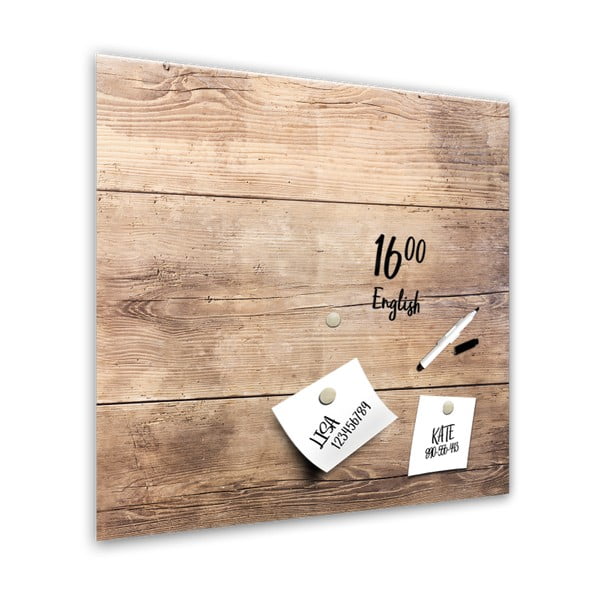 Tablă magnetică Styler Wood, 30 x 30 cm-image-1