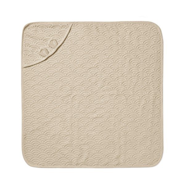 Prosop cu glugă pentru copii, bej din bumbac organic 80x80 cm Almond – Cam Cam Copenhagen-image-4
