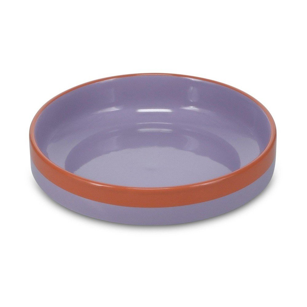 Bol mic portocaliu/mov din gresie 1,2 l Duo – ONA