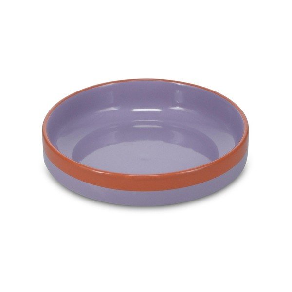 Bol mic portocaliu/mov din gresie 1,2 l Duo – ONA