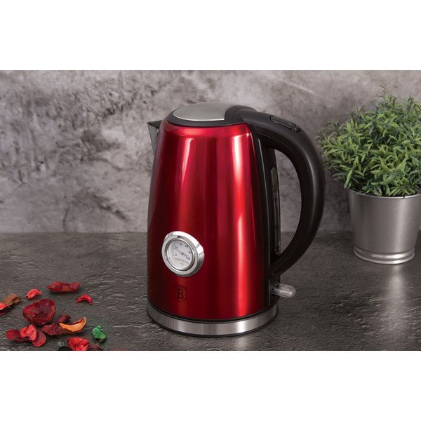 Ceainic electric roșu de 1,7 l Burgundy Metallic Line - BerlingerHaus-image-2