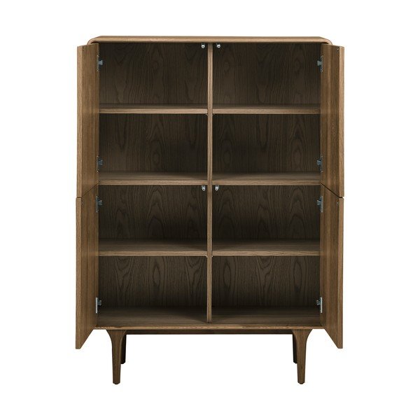 Dulap maro închis cu aspect de lemn de stejar 100x140x40 cm Darwin – House Nordic-image-3