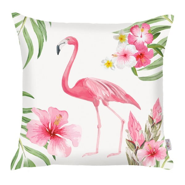 Față de pernă Mike & Co. NEW YORK Flamingo, 43 x 43 cm, roz