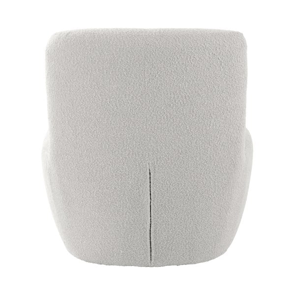 Fotoliu alb cu tapițerie din țesătură bouclé Ada – Leitmotiv-image-4