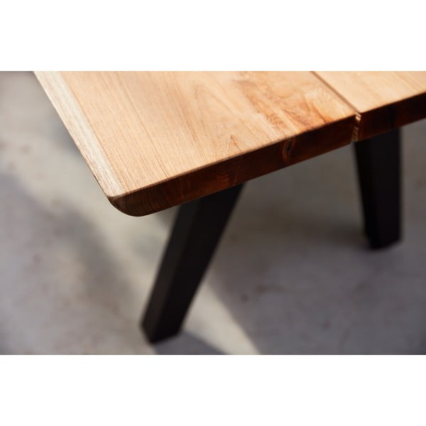 Bancă de grădină neagră/în culoare naturală Pure – Diphano-image-1