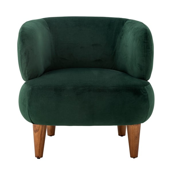 Fotoliu verde închis wing cu tapițerie din catifea Ruperta – Bloomingville-image-2
