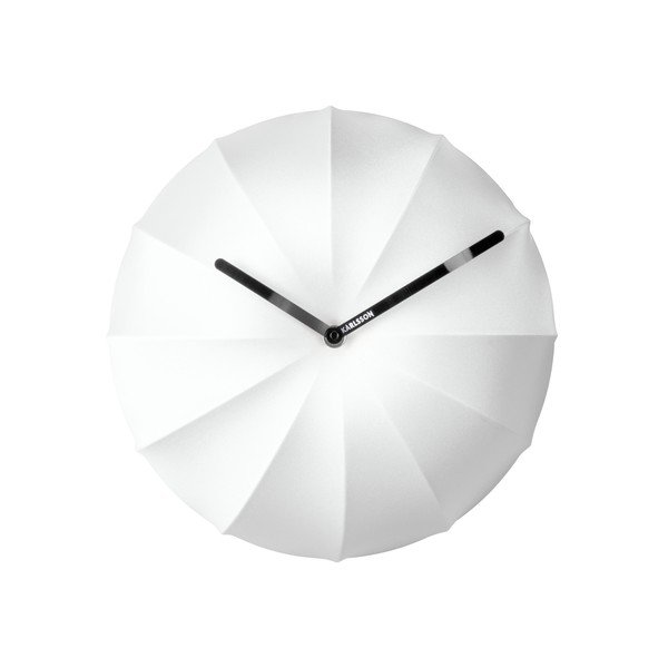 Ceas de perete Karlsson Stretch, ø 40 cm, alb-image-1