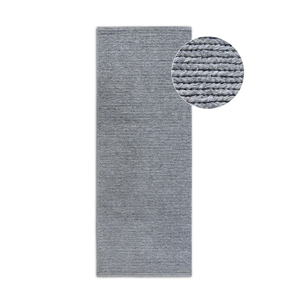 Covor tip traversă gri țesut manual din lână 80x200 cm Francois – Villeroy&Boch