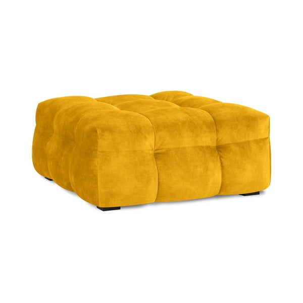 Puf cu tapițerie din catifea Windsor & Co Sofas Vesta, galben