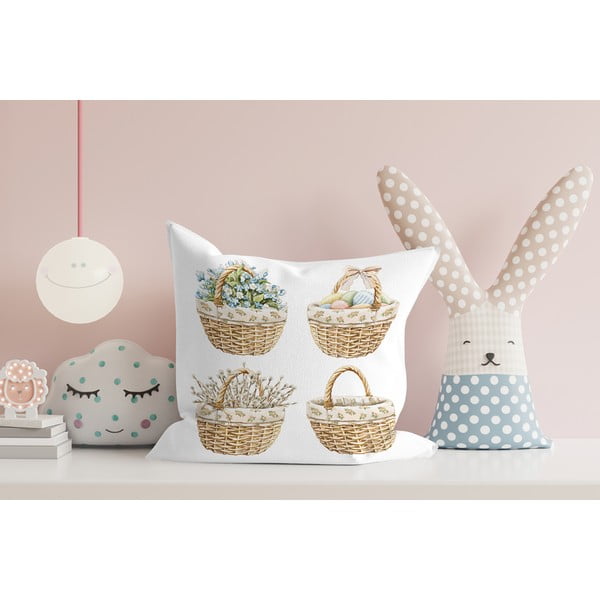 Față de pernă 43x43 cm cu model de Paști – Mila Home-image-2
