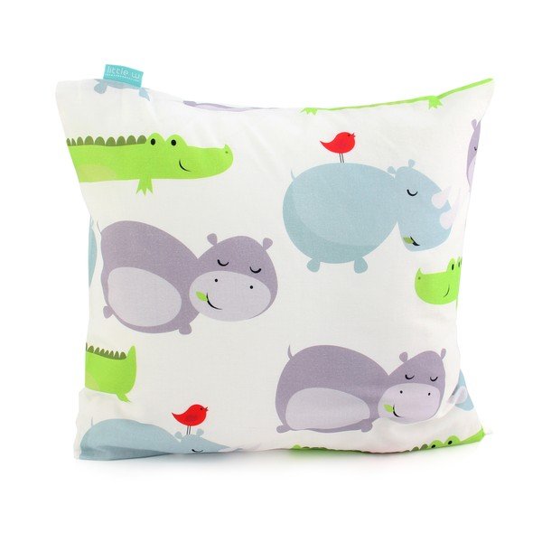 Husă pilotă și pernă din bumbac pentru copii Mr. Fox Hippo, 140 x 200 cm-image-2