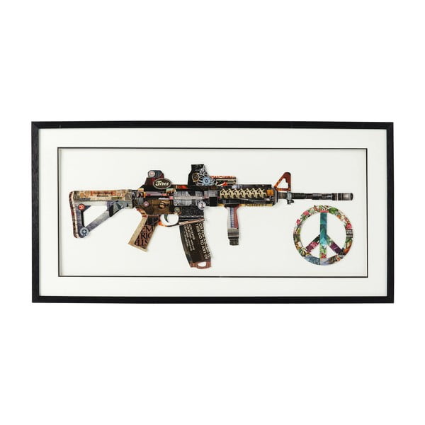 Tablou în ramă Kare Design Art Peace No War, 100 x 50 cm