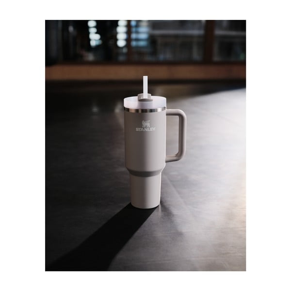 Termos gri deschis cu pai din oțel inoxidabil 1,18 l Quencher H2.0 FlowState Tumbler Ash – Stanley-image-1