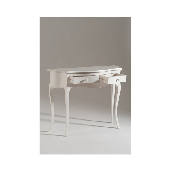 Măsuță consolă din lemn Castagnetti Venezia, alb -image-1