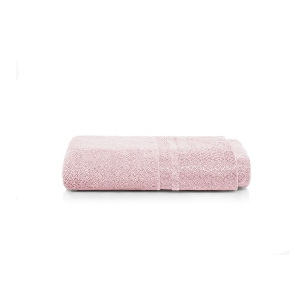 Prosop din fibre de bambus Maison Carezza Genoa, 70 x 140 cm, roz deschis