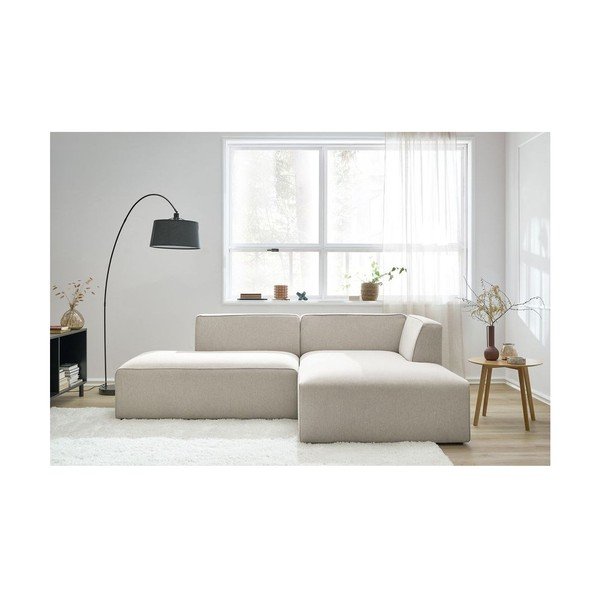 Colțar modular bej (cu colț pe partea dreaptă/în formă de ”L”) Megeve – Bobochic Paris-image-4