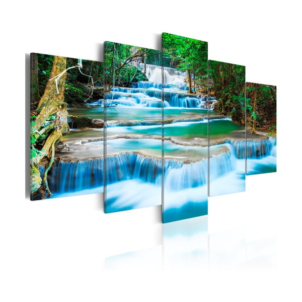 Tablou pe pânză Artgeist Blue Waterfall 200 x 100 cm