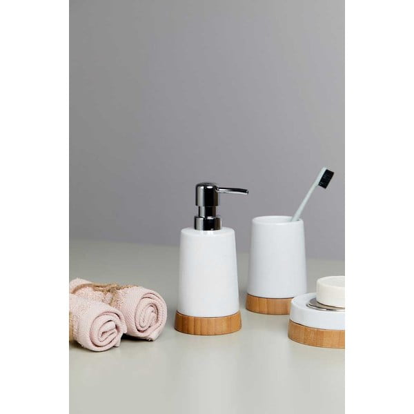 Set de accesorii de baie alb din ceramică Bamboo – Wenko-image-1