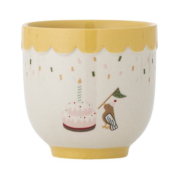 Cană pentru copii galbenă/crem din gresie 150 ml Celebrate – Bloomingville Mini-image-3