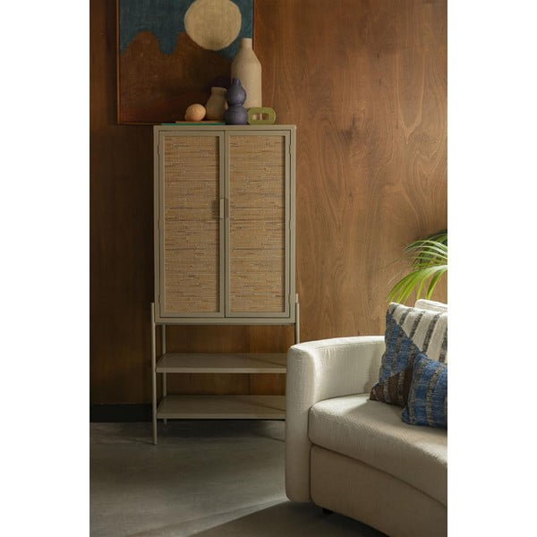 Dulap negru din lemn de brad 70x160x36 cm Yasu – Dutchbone-image-1