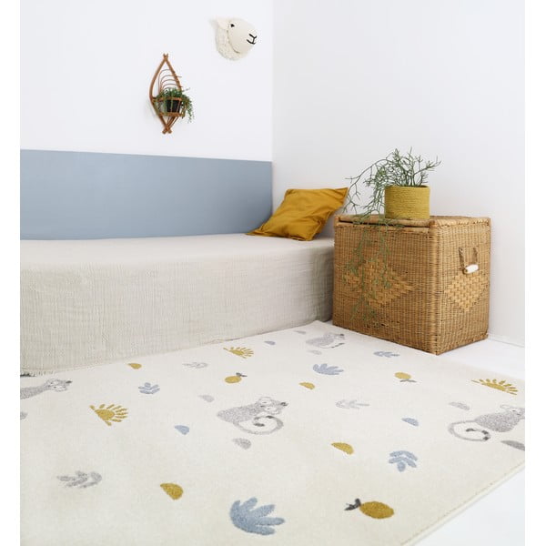 Covor copii Nattiot Little Wild Monkey, 135 x 190 cm, bej-image-2