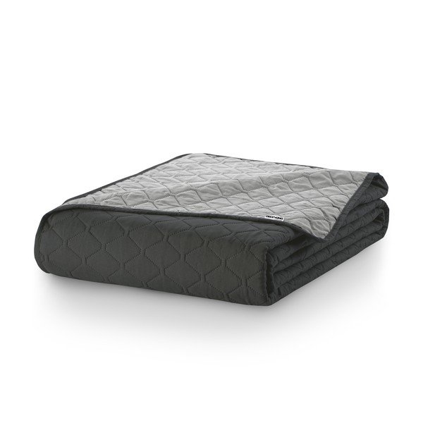 Cuvertură cu 2 fețe din microfibră DecoKing Axel Charcoal Silver, 170 x 270 cm, gri-image-4