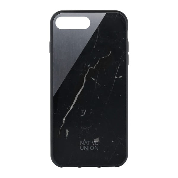 Husă pentru iPhone 7 și 8 Native Union Clic Marble Metal, negru - detalii marmură