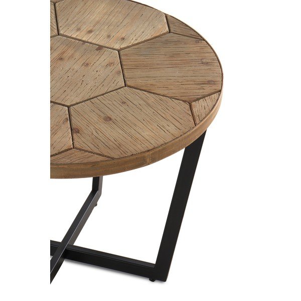 Masă de cafea cu structură din fier Geese Honeycomb, ⌀ 59 cm, negru-image-3