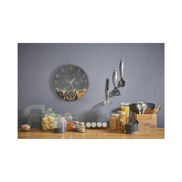 Ceas de perete Styler Glassclock Tea, ⌀ 30 cm-image-1
