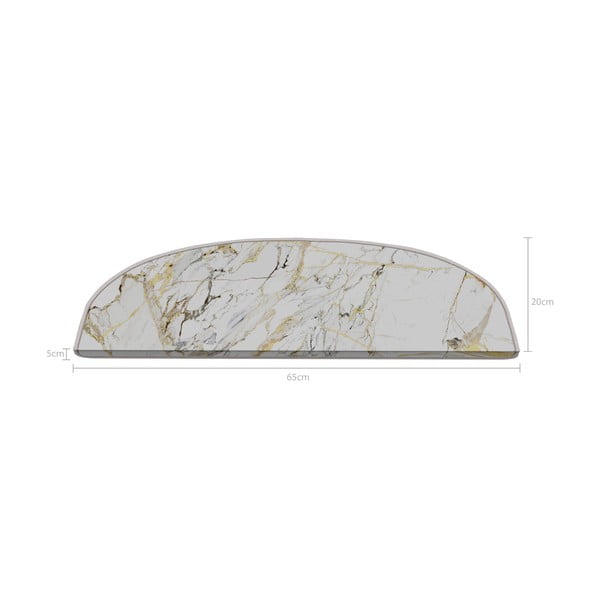 Covorașe pentru scări albe 16 buc. 20x65 cm Marble Art – Vitaus-image-2
