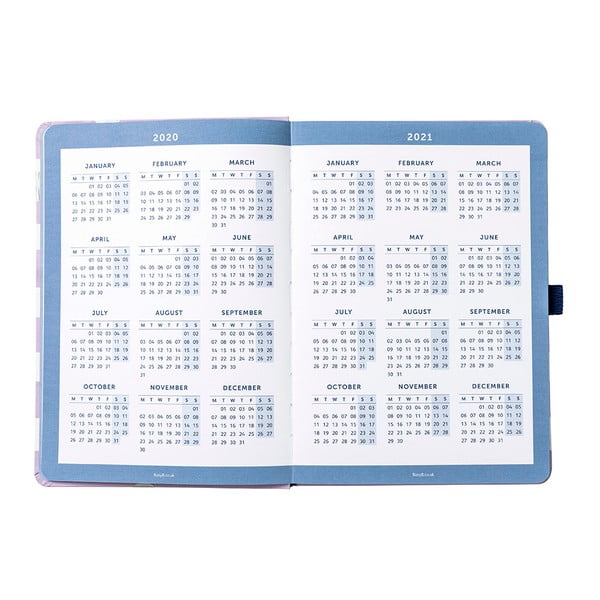 Jurnal din august 2020 până în august 2021 Busy B Lilac Lemonade, alb-violet-image-4