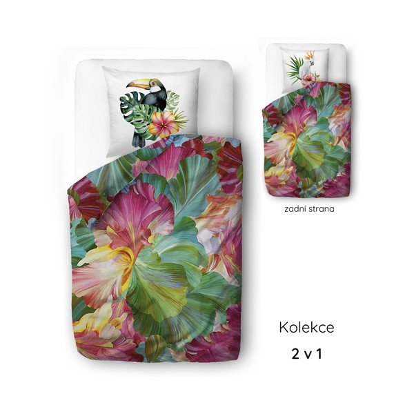 Lenjerie de pat din bumbac satinat pentru pat de o persoană 140x200 cm Vibrant Colours – Butter Kings-image-2