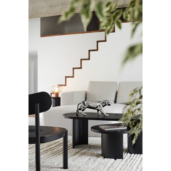 Măsuță de cafea neagră în decor de frasin 120x50 cm Nori - Teulat-image-1