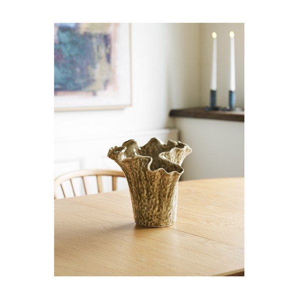 Vază grej din ceramică (înălțime 23,5 cm) – House Nordic-image-1