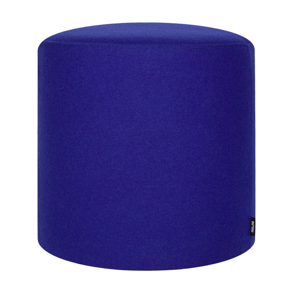 Puf albastru cu tapițerie din lână Folk – noo.ma