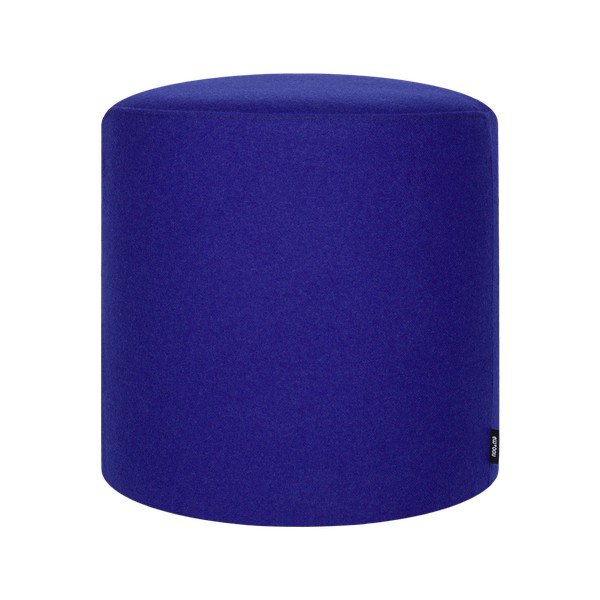 Puf albastru cu tapițerie din lână Folk – noo.ma