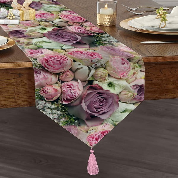 Napron de masă 45x140 cm Roses – Mila Home-image-2